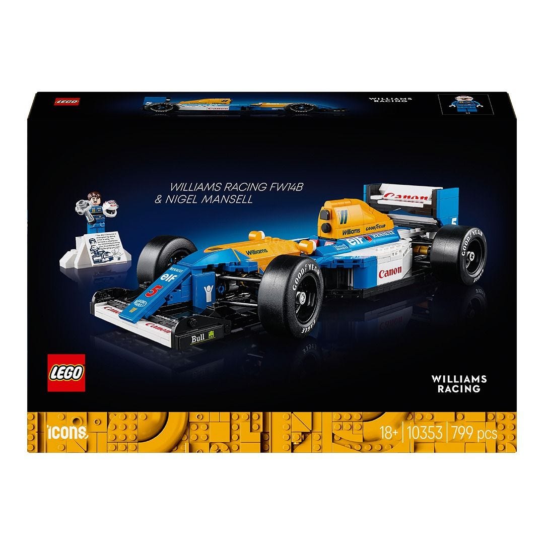 LEGO® Icons Williams Racing FW14B & Nigel Mansell